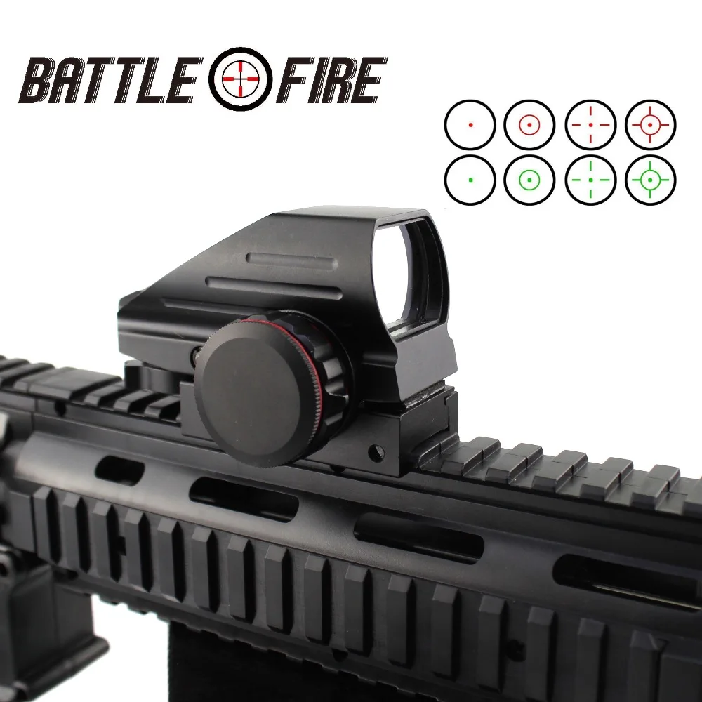

1X33 Collimator Sight for Hunting Rifle Scope Holographic Reflex 4 Reticles Red dot Sight Tactical Riflescope