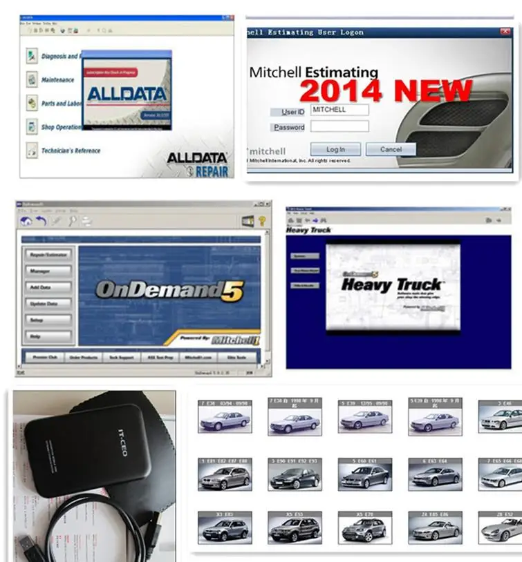 Авто программное обеспечение alldata 10,53+ mitchell по требованию+ менеджер плюс+ средний/Тяжелый грузовик 49 в 1 ТБ HDD ремонт данных программное обеспечение