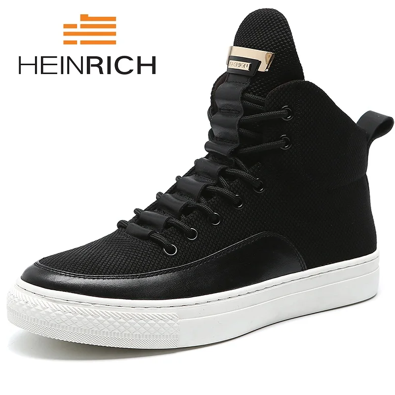 

HEINRICH Genuine Leather Winter Boots Mens Work Shoes Warm Military Boots Men Winter Shoes Zapatillas Hombre Deportivas Casual