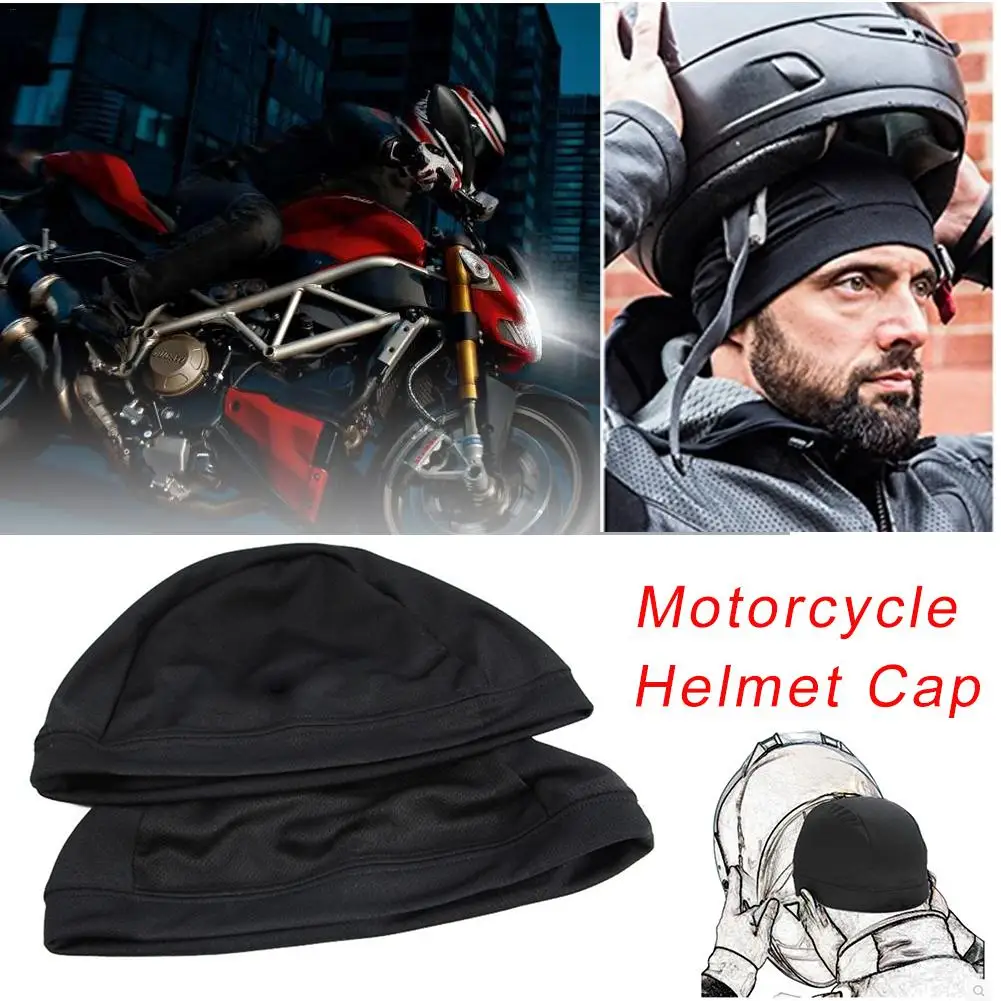 Дышащий эластичный велосипедный шлем внутренние шапки анти-пот шляпа тонкий мотоцикл мотокросс гоночный лыжный шлем подкладка шапки