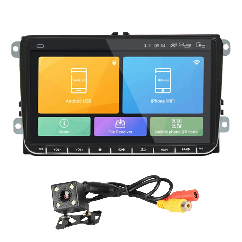 Excellent New 2 Din 9 Inch Android 8.1 Car Radio Navigation for VW Volkswagen GOLF 5 Golf 6 POLO PASSAT B5 B6 dvd player BT RDS Autoradio 4