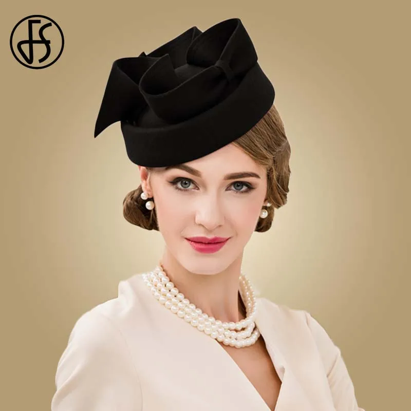 grau Hochzeit Feather Hut Filz Hut f/ür Frauen Frcolor Fascinator Hut