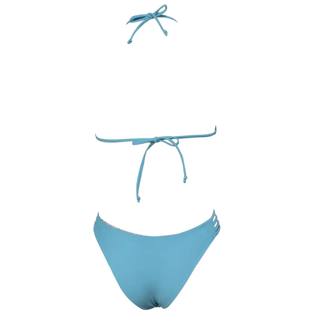 9 Sling Bikini Double Sded Woman Solid Swimwear Push Up Bikinis Triangle Bather Suit Tankini Swimsuit For Girls Bandeaukini Bathing Suit
