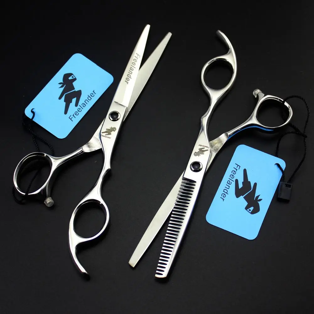 Freelander Япония сталь 440C парикмахерские ножницы филировочные ножницы Профессиональные человеческие ножницы для волос