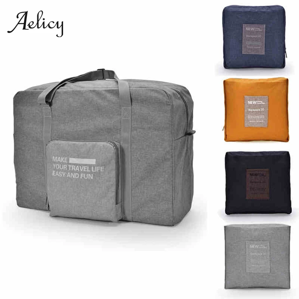 

Aelicy Quality Cotton Travel Bags Foldable Women Men Large Duffle Bag Travel Organizer Luggage Bags Packing Cubes Weekend Bag