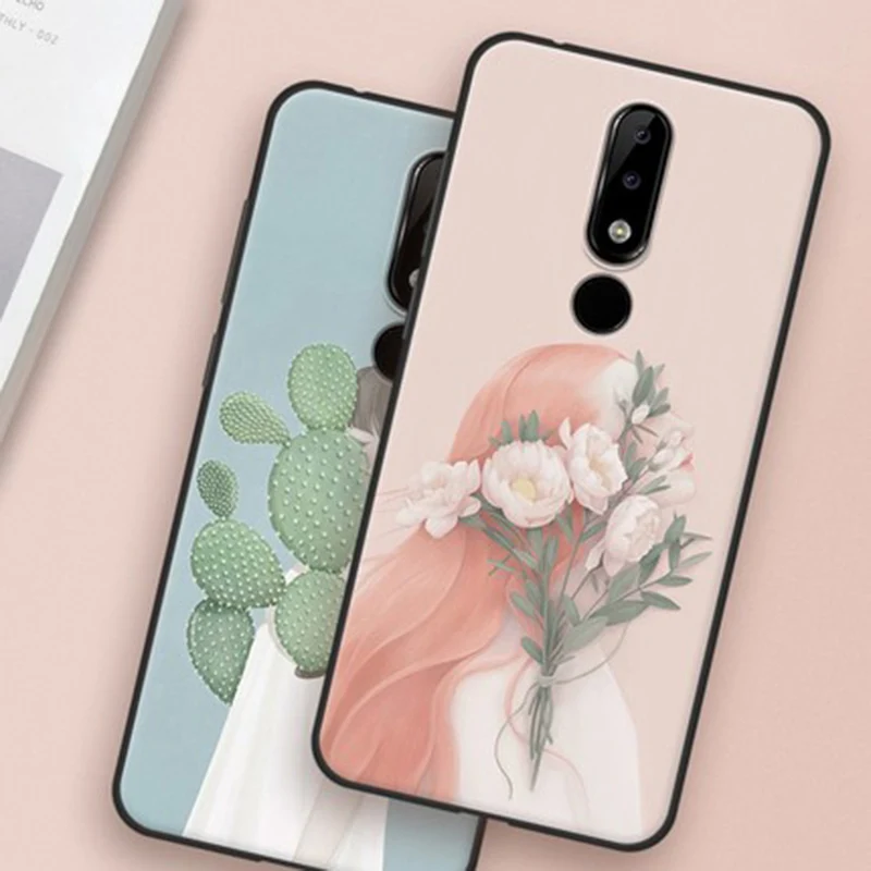 Чехол для Nokia 5 1 plus мягкий чехол телефона в литературном стиле Nokia5.1 защитный