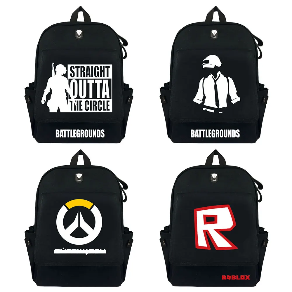 

Game BATTLEGROUNDS PUBG Roblox OW Boy Girl School bag Women Bagpack Teenagers Schoolbags Canvas Men Student Backpacks Satchel