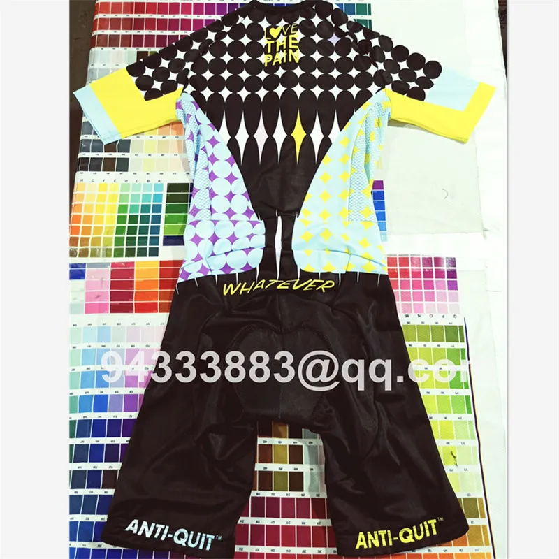 Love the pain women sexy swimwear summer short sleeve cycling skinsuit ropa ciclismo mujer triathlon USA team bicicleta custom