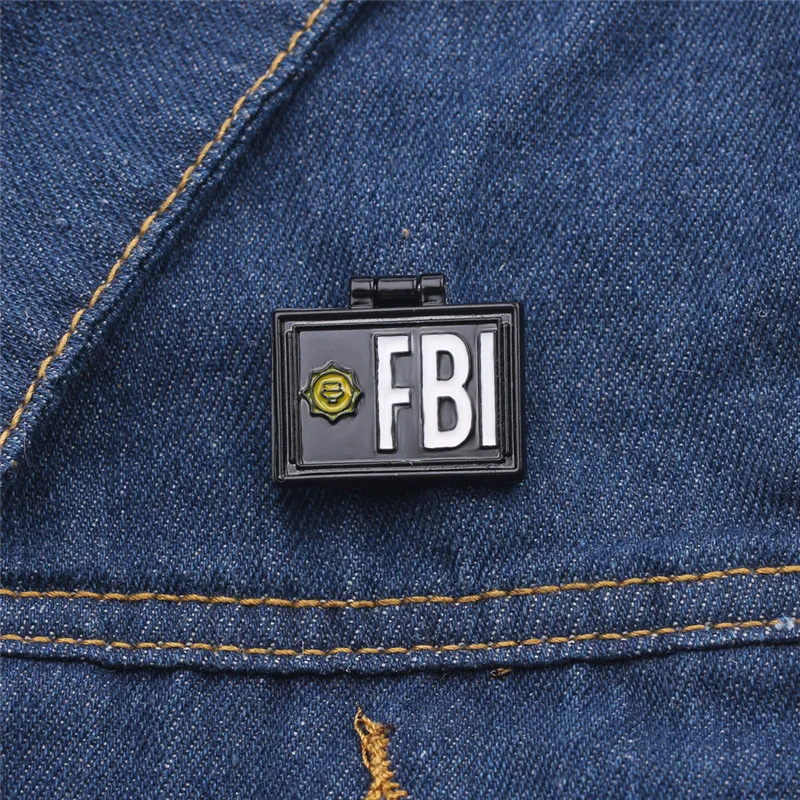 Симпсоны, брошь, булавка X-file FBI Fox Mulder, ID Card, броши, эмаль, булавка на лацкане, значки, x-файлы, ювелирные броши, можно открыть