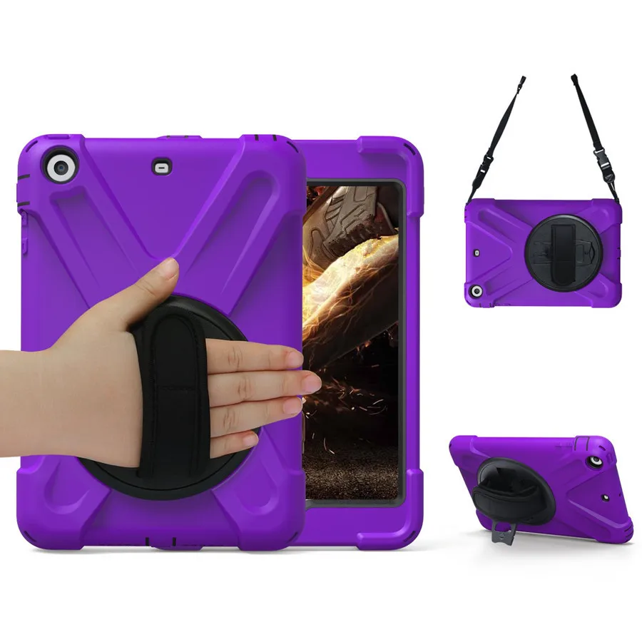 Чехол для ipad mini 1 2 3, ручной, ударопрочный, полный корпус, 360 Ручка, подставка, рукав для ipad mini, чехол, капа, funda+ ремешок+ пленка