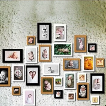 

Creative Home Decor 7inch 7pcs Paper Photo Flim DIY Wall Picture Hanging Frame Album Rope Clips Set