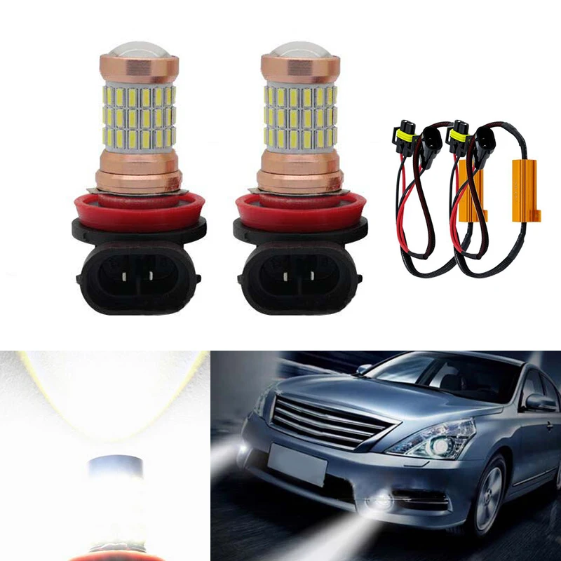 

2x Bright Error free H8 H11 LED Car projector Fog Light bulb No Error For Skoda Octavia 2010-2014
