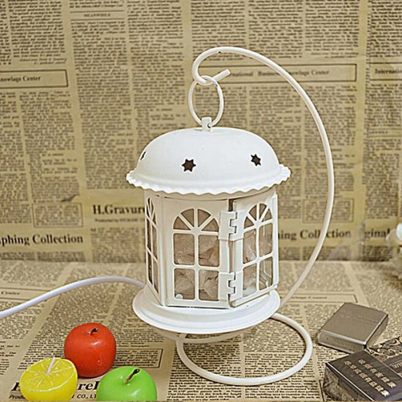 

Creative Telephone Booth Design Crystal Himalayan Salt Night Light Table Lamp US Plug (220V)