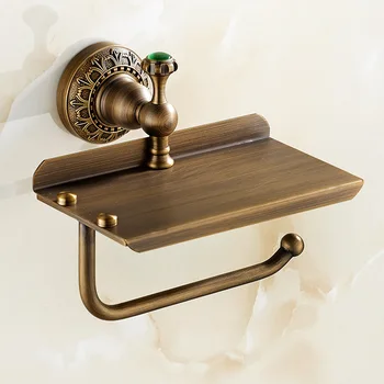 

AUSWIND Antique Toilet Paper Rack Bathroom Full Copper Antique Paper Rack Multifunctional Towel Rack Toilet Paper Holder