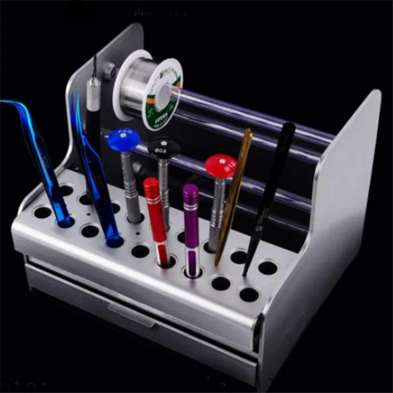 Hyx Repair Tool S-Shaped Plastic Holes Storage Rack Tweezers and Screwdrivers Repair Tool Kit Stand Holder