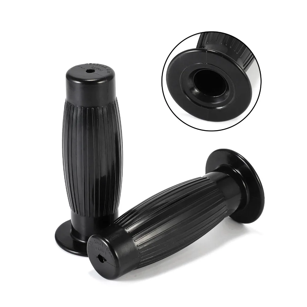 

Black Universal Vintage 1" Motorcycle Handlebar Hand Grips Coke Bottle For Harley Bobber Chopper