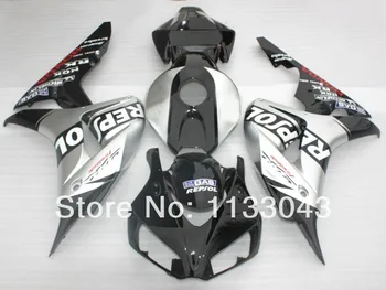 

100%Fit injection black silver Fairings for HONDA CBR1000 06 07 CBR1000 RR 2006 2007 CBR 1000RR 06 07 fairing kits #TSH71 REPSOL
