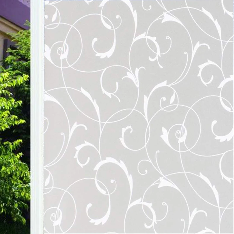 

Funlife Vinyl Self-adhesive Window Film Static Frosted Glass Film Anti UV Decora Window Sticker for Home Bathroom Living Room