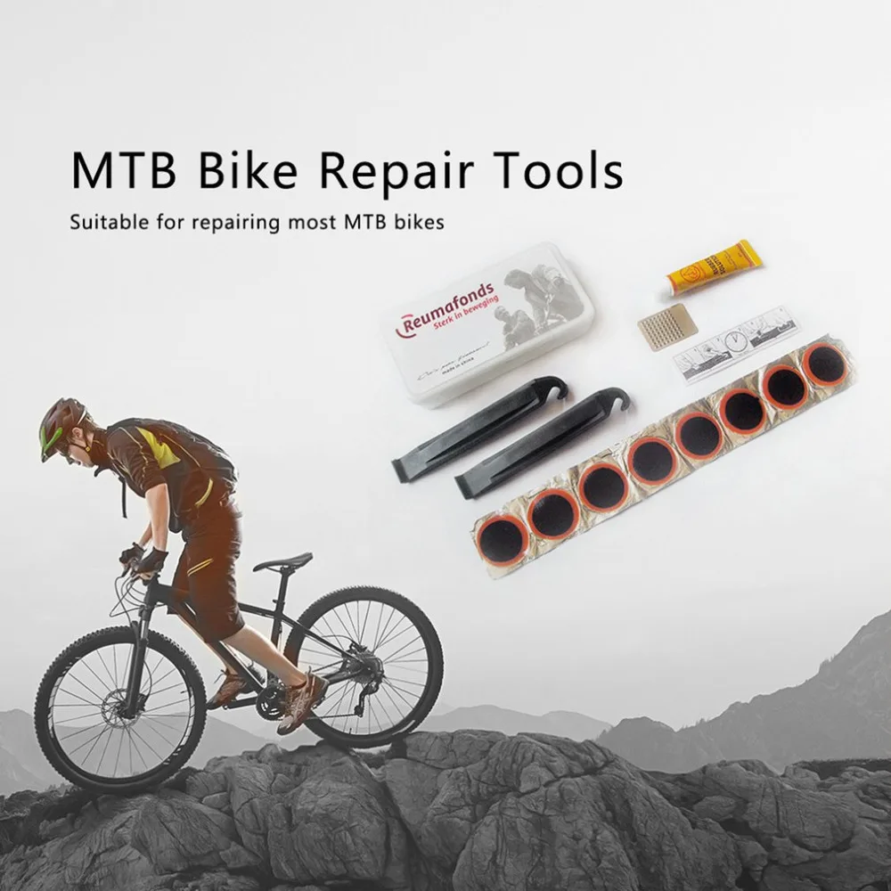 MTB велосипедные Инструменты для ремонта велосипеда плоский ремонт шин Резиновый патч клей наборы монтажек многофункциональный аварийный набор для фиксации шин оптом