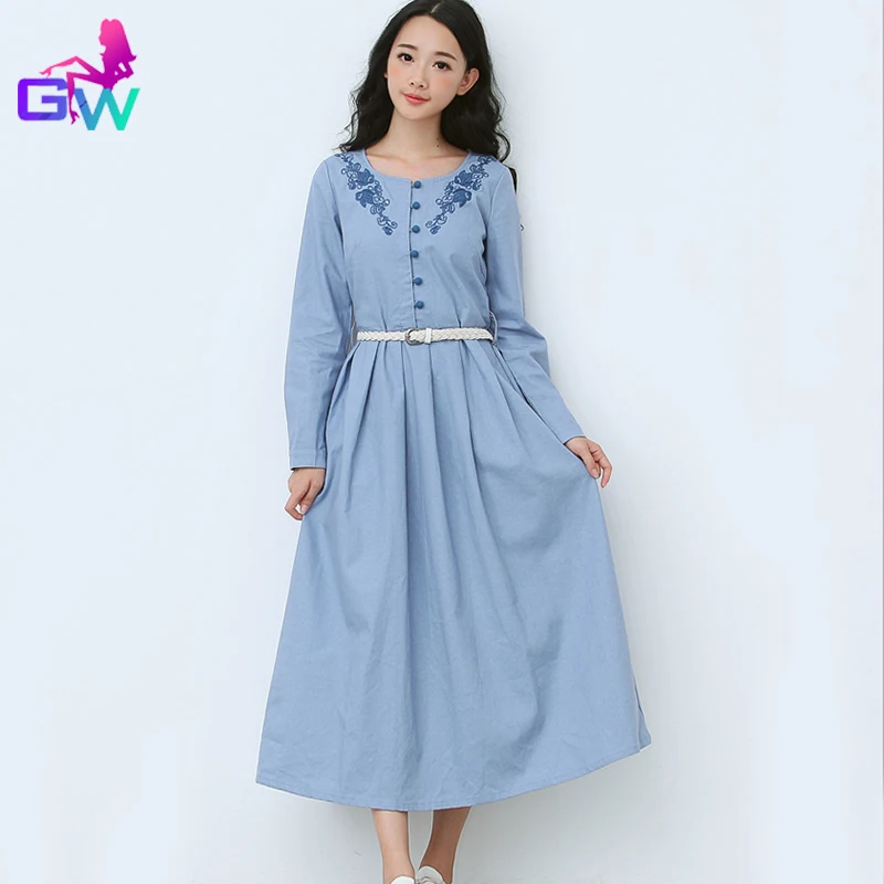 light blue maxi dress casual