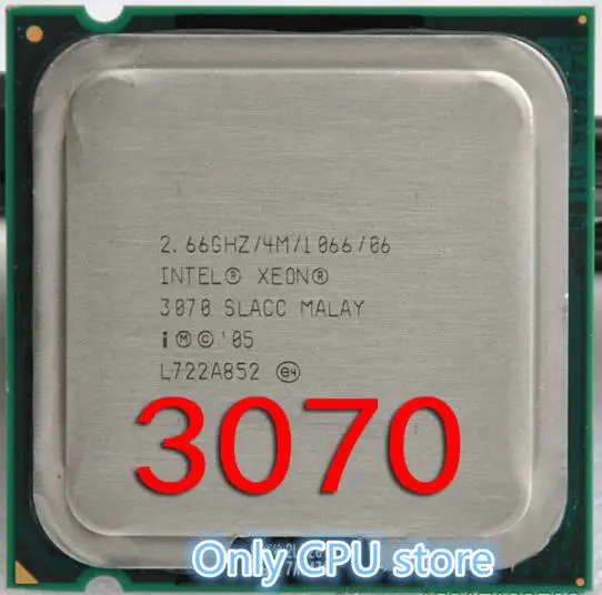 3070(4 МБ кэш, 2,66 ГГц), двухъядерный LGA775 xeon 3070 настольный процессор, процессор xeon 3070