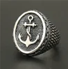 Drop Ship Size 7-14 Cool Iron Chains Anchor Ring 316L Stainless Steel Man Fashion Golden Anchor Ring ► Photo 3/6