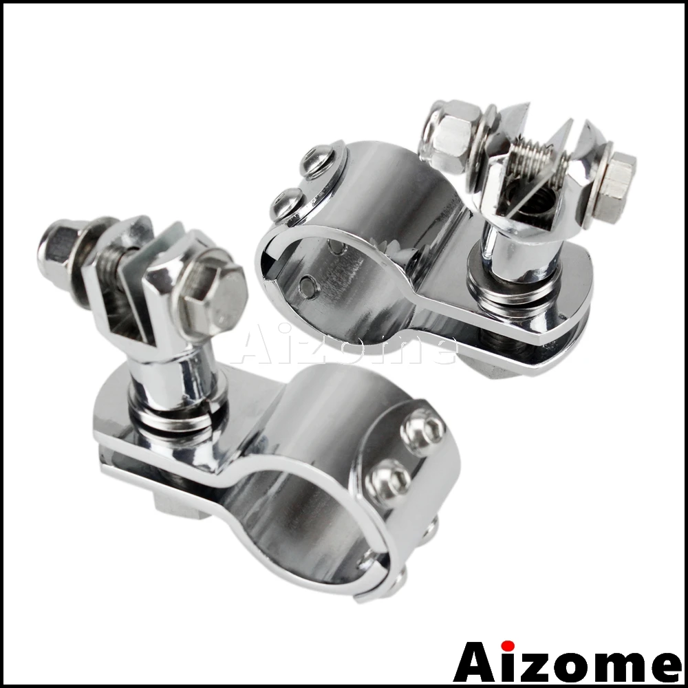 Хромированные скобы для мотоцикла 1 1/8 &quot1 1/4&quot крепления ножек Harley Chrome 1/2 &quot