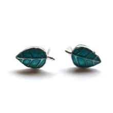 XIYANIKE 925 пробы серебряные серьги-гвоздики с зеленым листом Свадебные украшения для женщин Подарки для предотвращения аллергии Brincos Новинка VES7215