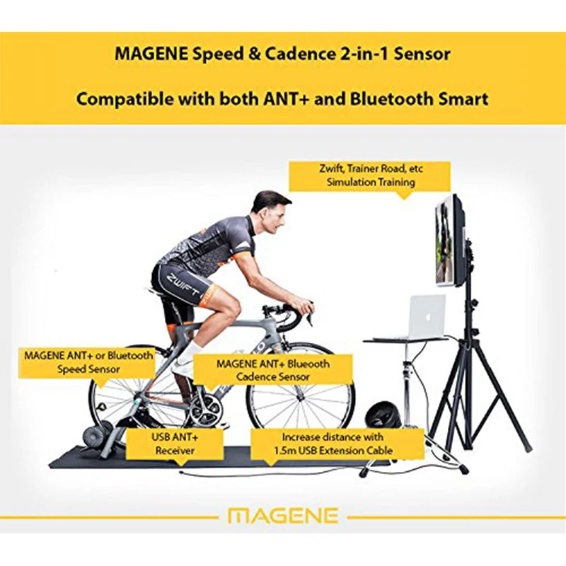 Big Discount Magene DUAL BAND Wireless Bike Speed Sensor &Cadence