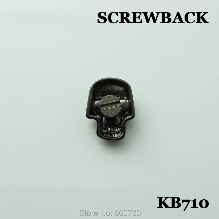 KB710) 10 шт Череп Screwback кожаное Кончо