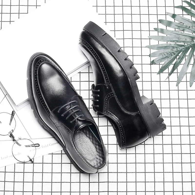 Designer cinza Couro Msw8118126 Formais Sapatos Homens Marca De Elegante Clássico Luxo Black Mens Leather Soft nqI6Egg