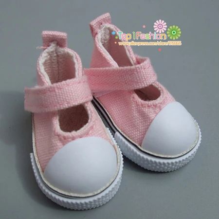 Color choosed 5cm Canvas Sneaker For 1/4 BJD Doll Mini Toy Shoes Bjd Shoes for Russian diy fabric Doll shoes 19