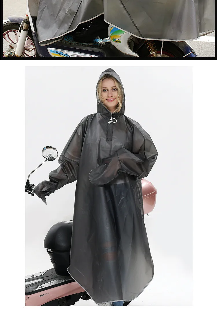 Креативный плащ женский мужской ремень рукава двойной колпачок пещеры электрический автомобиль пончо езда на велосипеде с дождевой перчаткой