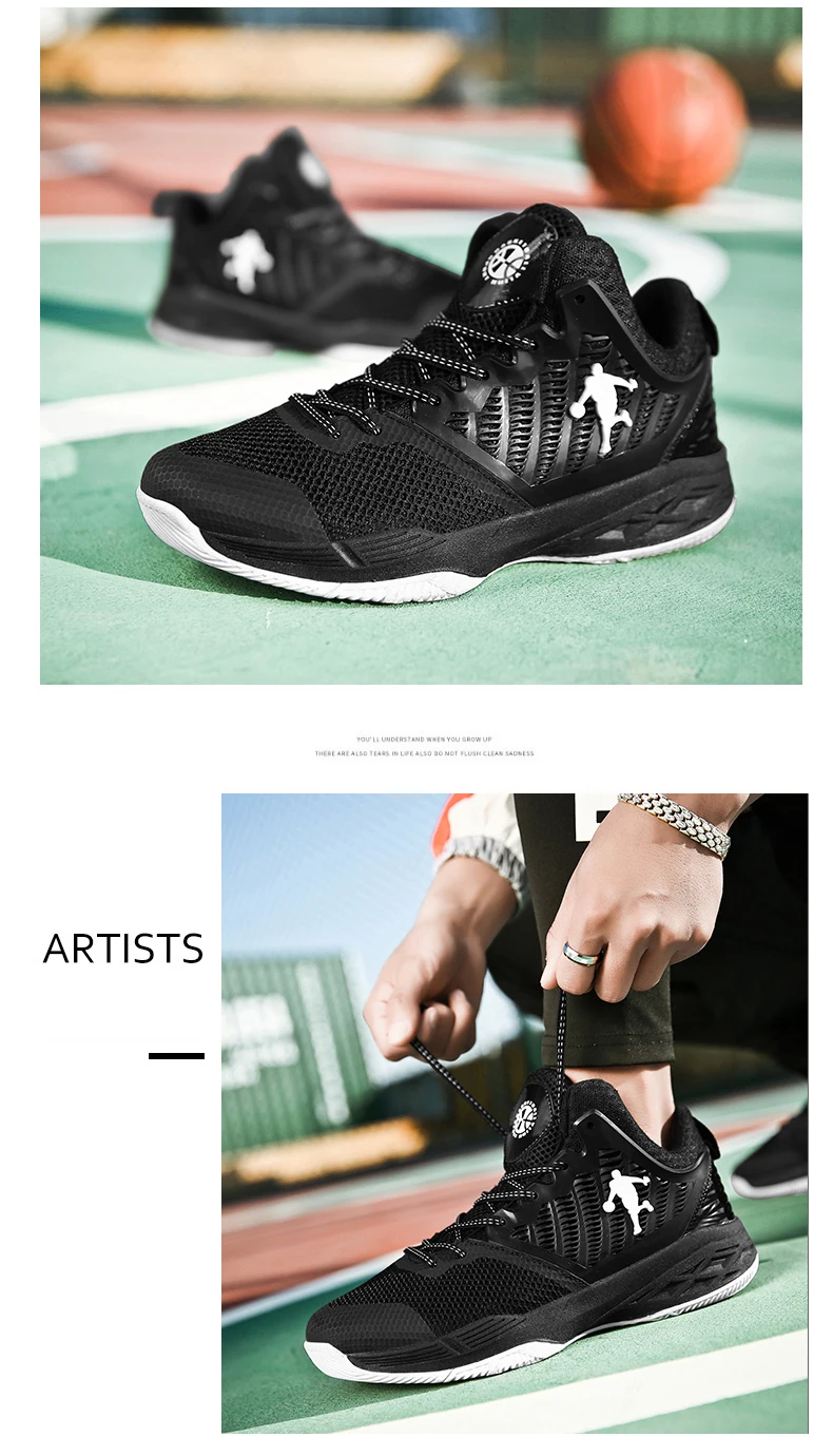 Летняя дышащая Баскетбольная обувь для мужчин; амортизирующая спортивная обувь; высокие мужские баскетбольные кроссовки; спортивная обувь; Chaussures De Basket