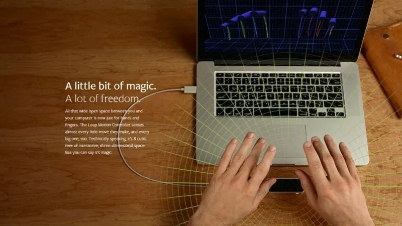 Соматосенсорный 3D контроллер Leap Motion для ПК или MAC