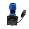 SP20 waterproof connector 1/2/3/4/5/6/7/9/10/12/14 pin IP68 angle connectors 90 degree elbow flange socket ► Photo 3/5