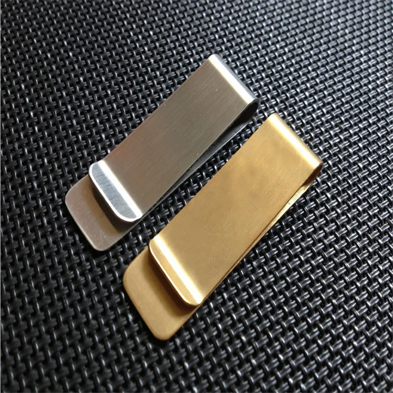 

1PC Thin Section Brass Money Clip Cash Clamp Holder Portable Money Clip Wallet Purse for Pocket Metal Money Holder