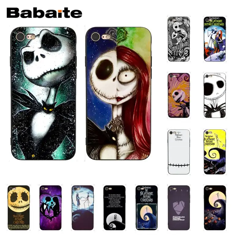 

Babaite Nightmare Christmas Jack Skellington Sally Halloween Phone Case for iphone 11 Pro 11Pro Max 5 5Sx 6 7 8 Plus X XS MAX XR