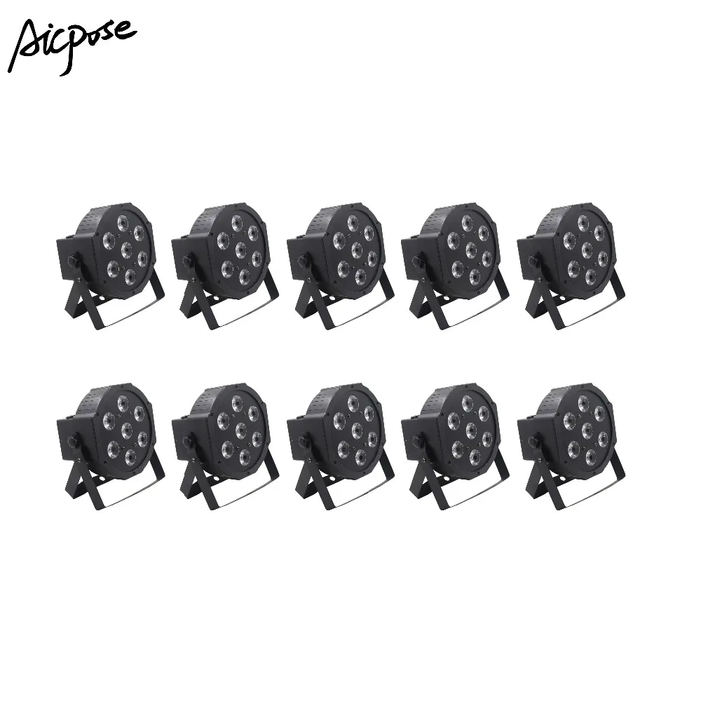 

10Pcs/lots Led Par 7x12W RGBW 4in1 Par Led Light With dmx512 Control Disco Wedding DJ Stage Lighting Wall Washer