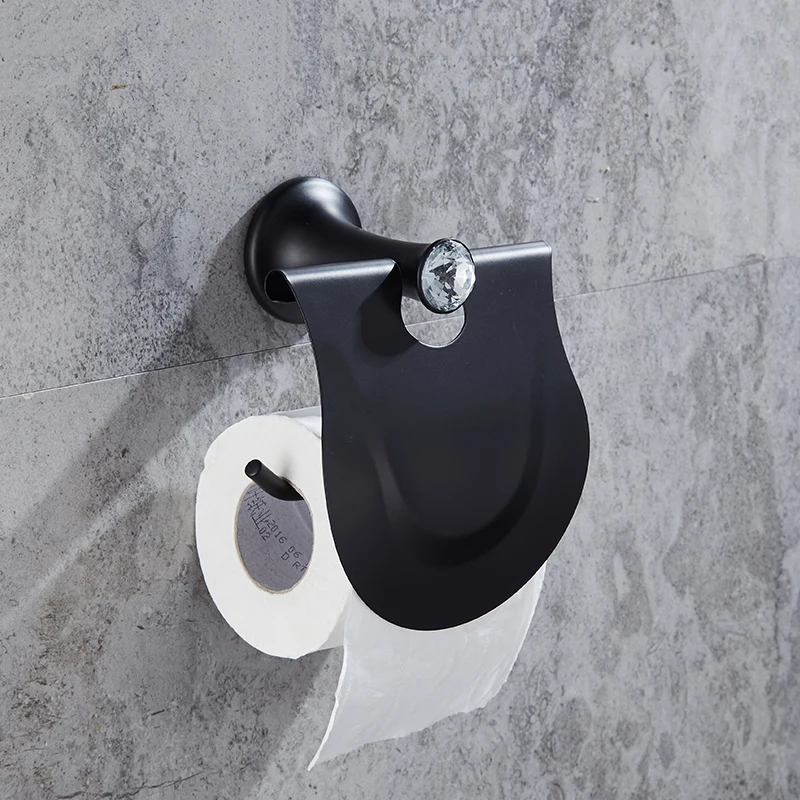 Stainless Steel Bathroom American Roll Stand Toilet Black Wall mounted