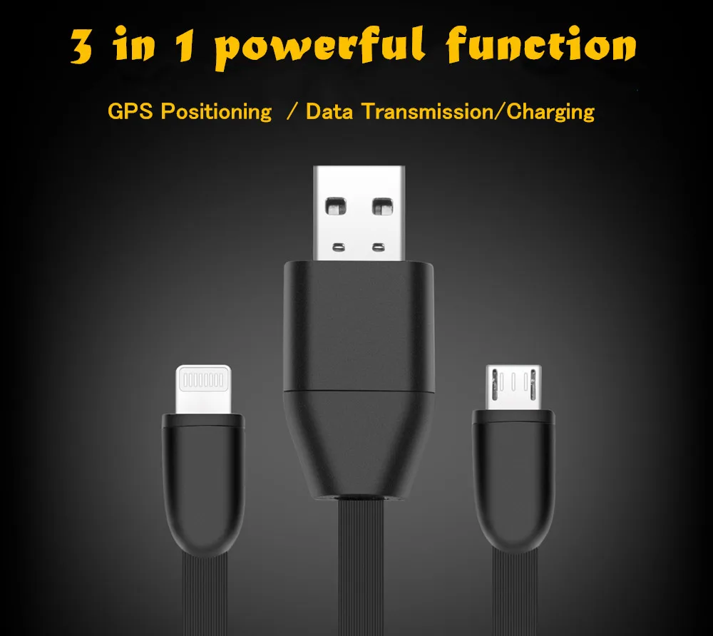 

3 in 1 GPS Tracker Micro USB Cable Data Transmission Real Time GSM/GPRS Tracking Location for Android Iphone Charging Anti Lost