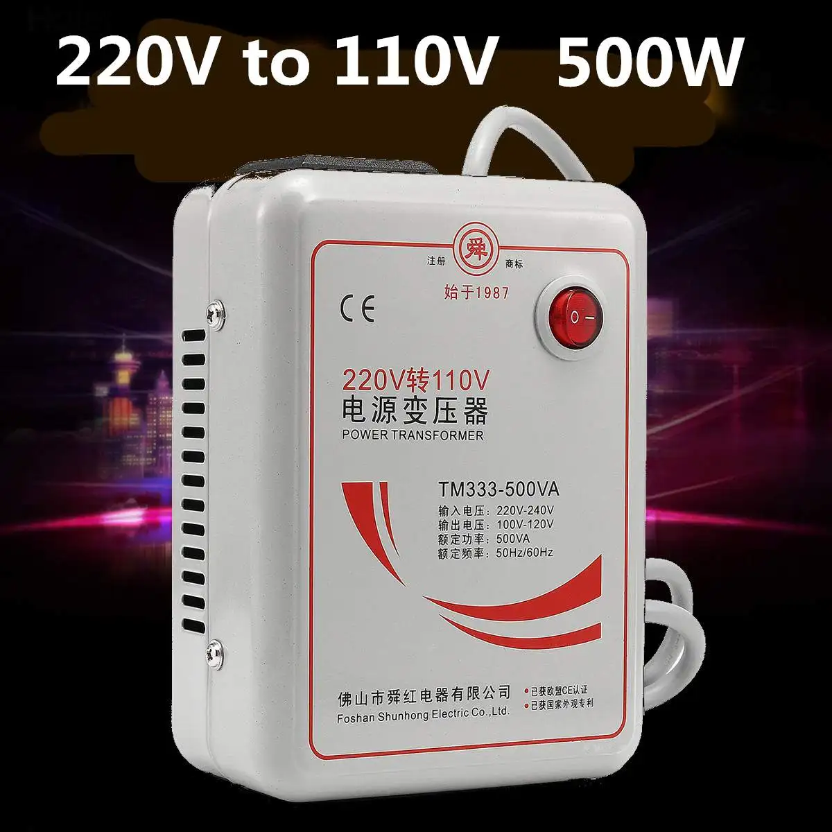 

Inverter Charger AC 220v to 110v Voltage Transformer Step Down Converter Voltage Converter 500 Watts Adapter Pure Copper Coil