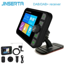 JINSERTA Mini DAB Radio Receiver Colorful TFT Bluetooth FM Transmitter+MCX Antenna 3.5mm Jack Audio Output DAB Tuner Support TF 10pcs dab radio tuner digital broadcasting receiver fm transmitter