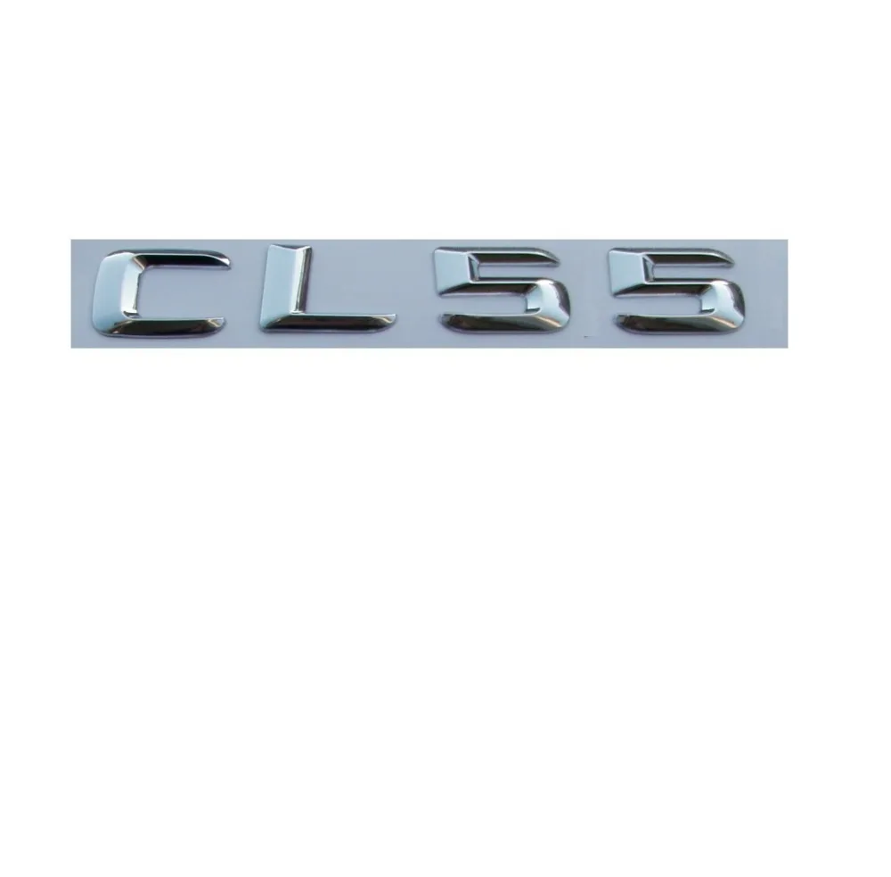 

Chrome Shiny Silver ABS Car Trunk Rear Number Letters Words Badge Emblem Decal Sticker for Mercedes-Benz CL55