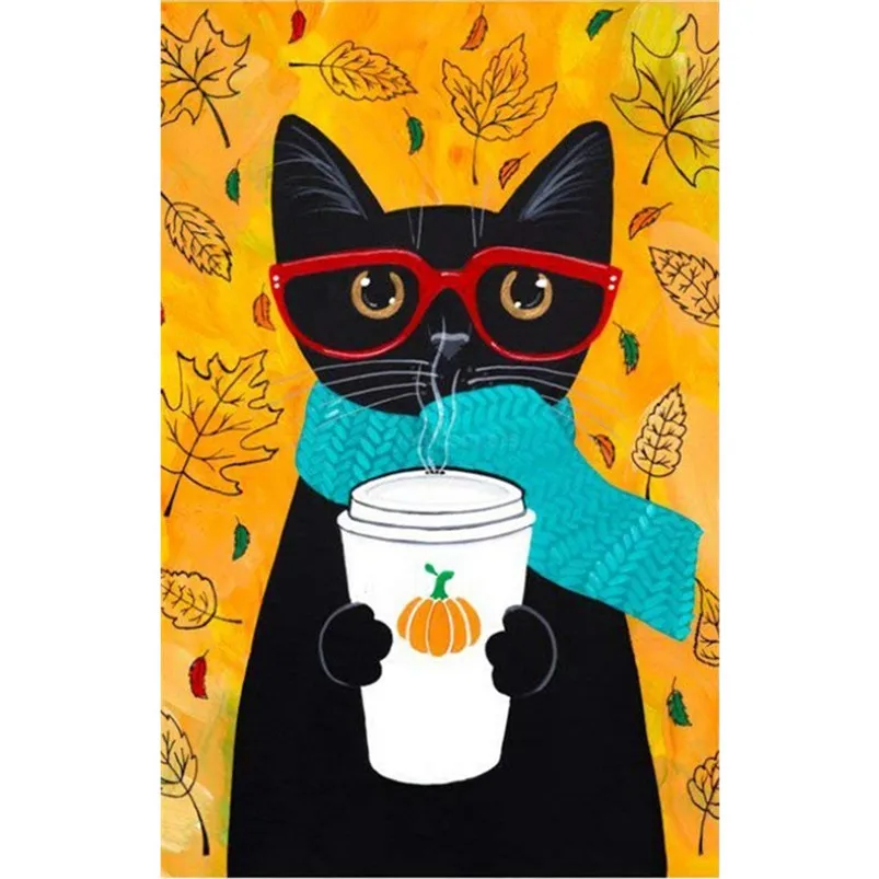 Black Cat Coffee Garden Flag Two-sided design 12.5 x 18 inch Garden Yard Flower Decorations for home decor new arrival #3o26