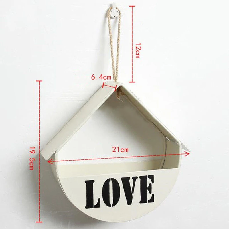 Creative Iron Hanging Planter Wall Window Flower Basket Design Home Decor