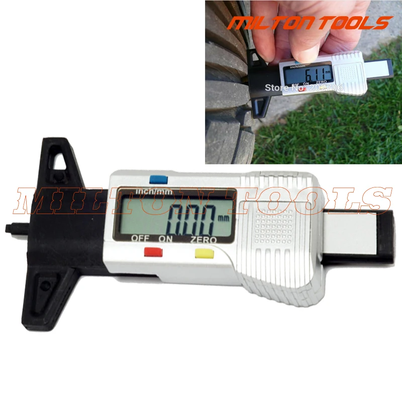 Factory outlet! 0 25.4mm Digital tire thread depth gauge Tire Tread