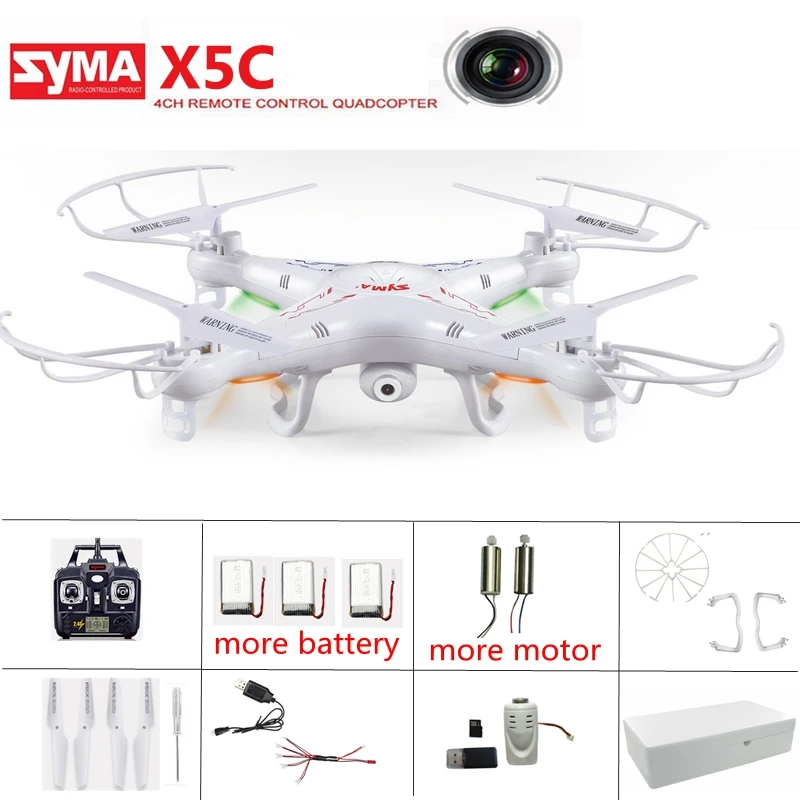 Оригинальный Дрон Syma X5c с камерой Безголовый режим Rc вертолет Квадрокоптер
