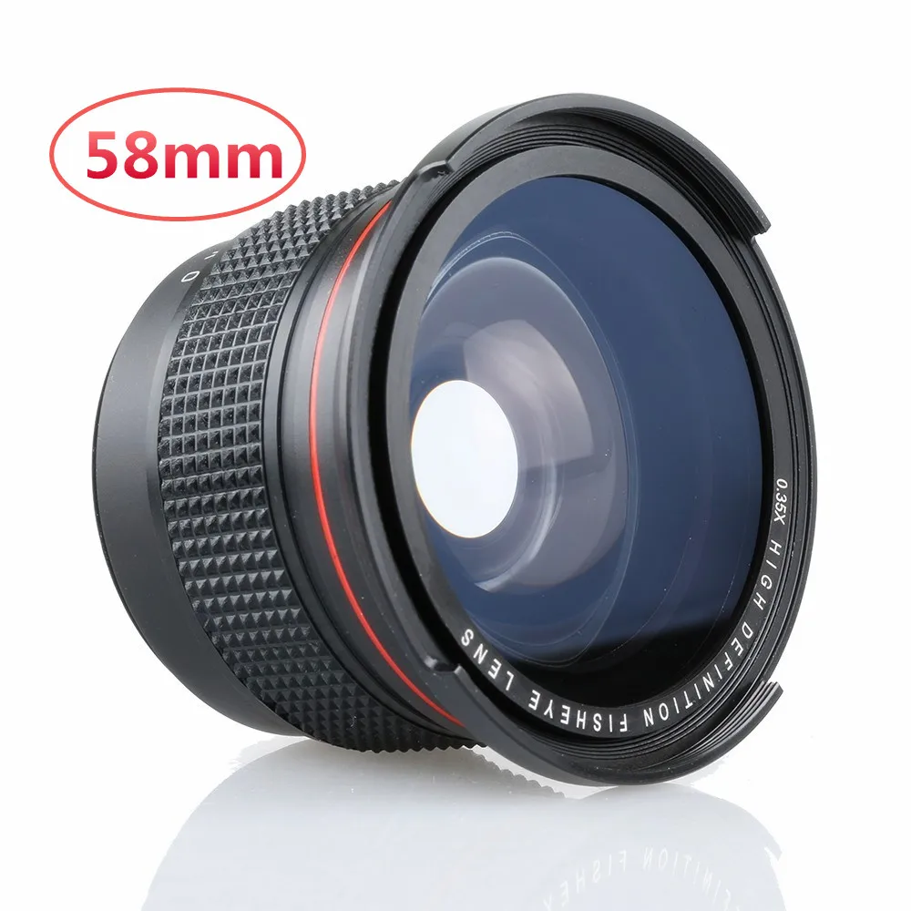 

0.35x Fisheye Wide Angle Lens 58mm with a Macro Lens for Canon EOS 1100D 650D 600D 550D 500D LF277