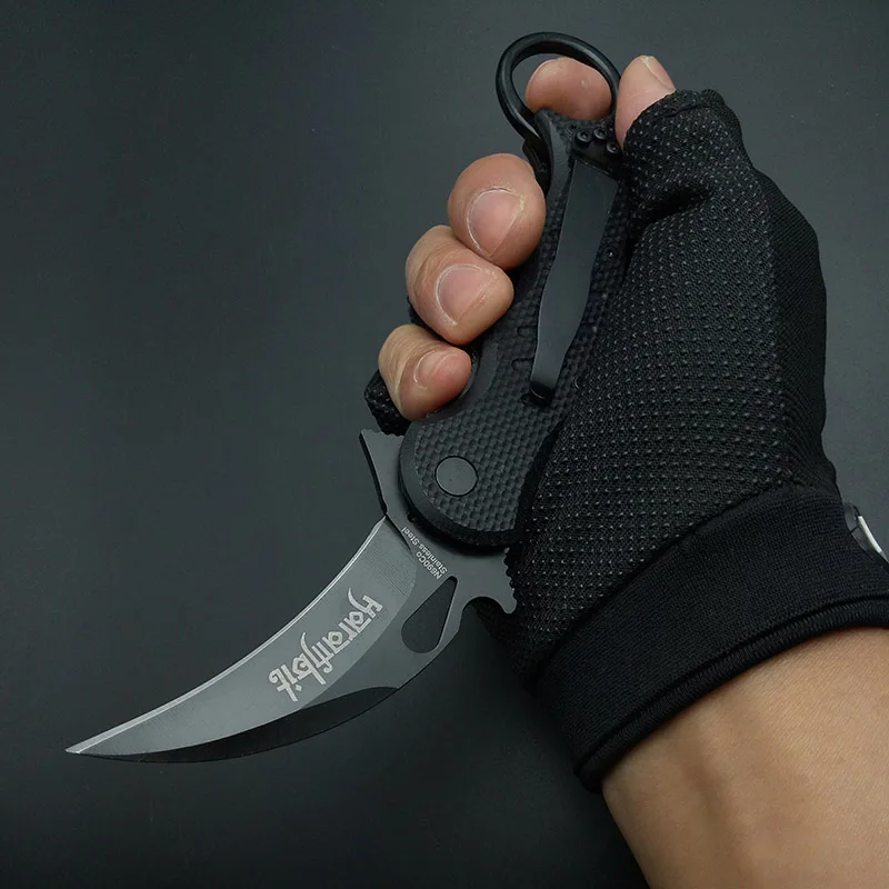 Karambit التكتيكي الطي سكين صيد التخييم السكاكين بقاء مخلب g10 مقبض الفولاذ الصلب شفرة المهنية karambits edc